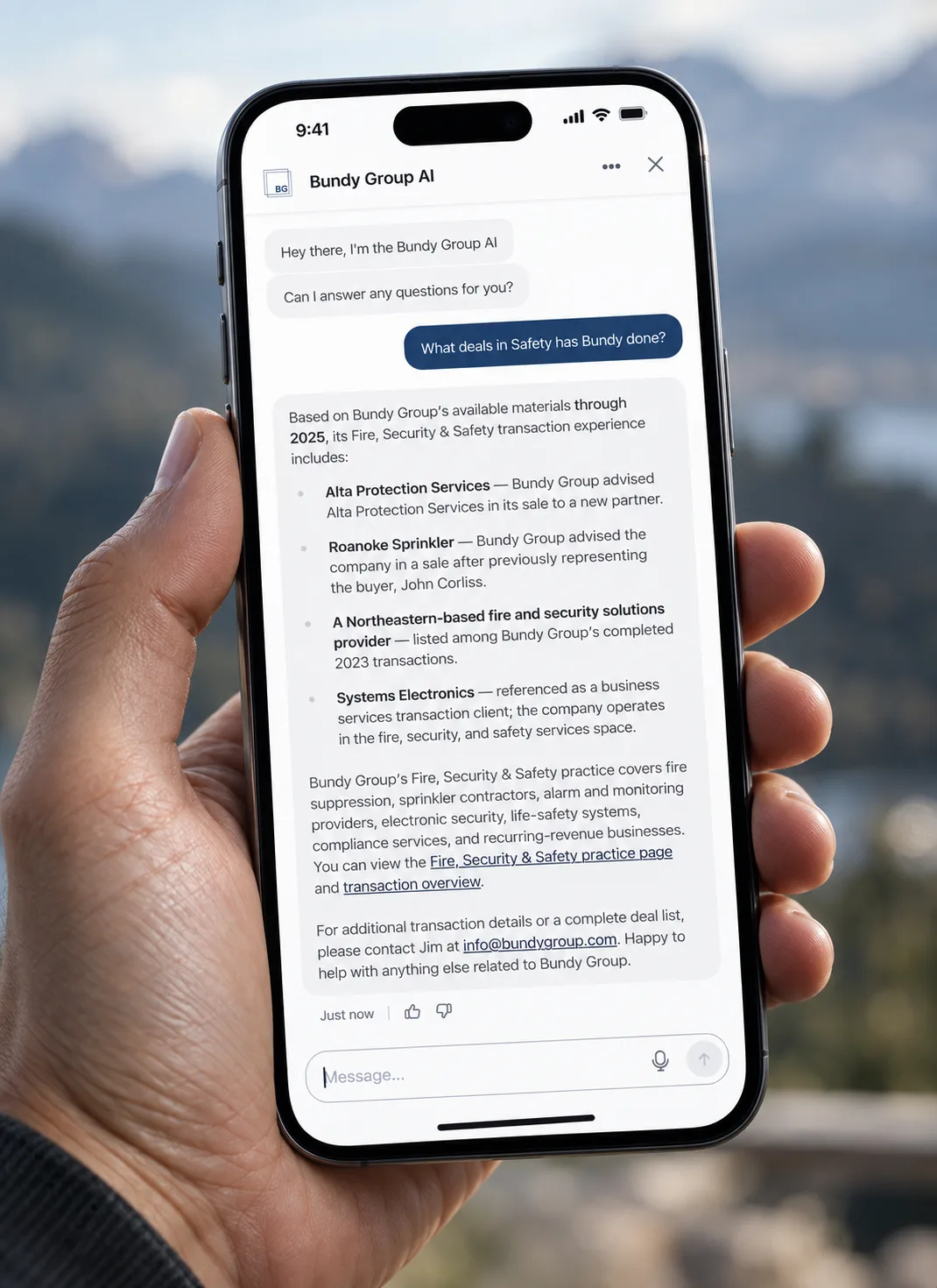 Bundy Group AI concierge